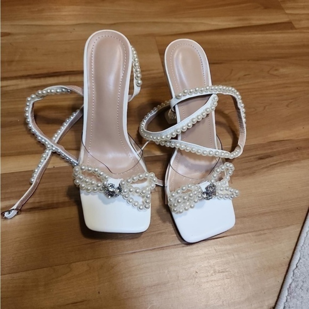 White Pearl heels